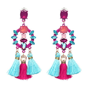 Fringed Bijoux Luxury Tassel Statement Earrings