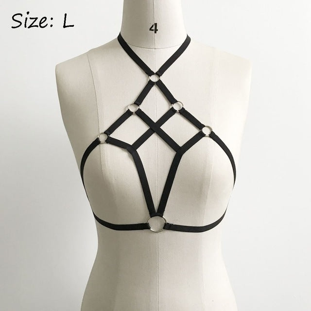 Elastic  Cage Hollow Bralette Crop Top Vest Tops