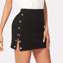 Buttoned Side Fitting Skirt