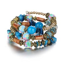 Bohemian Geometric Multilayer Charm Bracelets