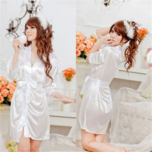 Women Dress Bathrobe Silk Sleepwear Pajamas Lingerie