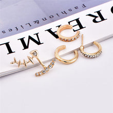 Punk Fish Bone Stud Earrings Set