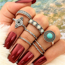 Black Opening  Midi Finger Knuckle Ring Set