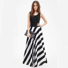 Elegant Striped Long Beach Dress