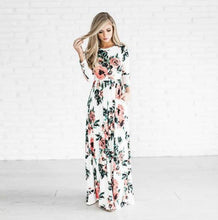 Long Dress Floral Print Tunic Maxi Dress