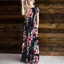 Long Dress Floral Print Tunic Maxi Dress