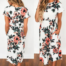 Long Dress Floral Print Tunic Maxi Dress