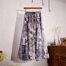 Chiffon Floral Printed Women Boho Floor-Length Long Maxi