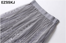 High Quality Elegant Tulle Long Pleated Skirt