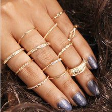 Charm Gold Color Midi Finger Ring Set