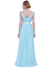 Embroidered Chiffon Bridesmaid Long Dress