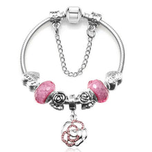 20Unique Silver Crystal Bead Charm Bracelet