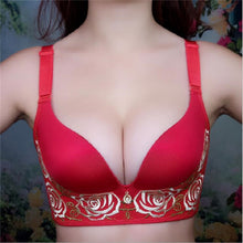 Rose Embroidered Women Big Size Sexy Bra