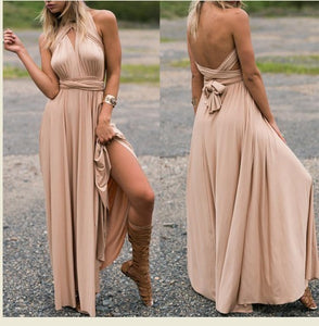 Hot Halter  Maxi Sundress Floor-Length High Waist Vestido