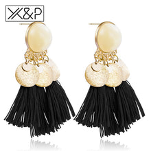 Fringe Stones Long Drop Earrings