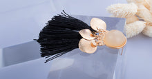 Fringe Stones Long Drop Earrings