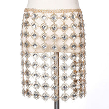 Shine Waist Chains Sequins Skirt