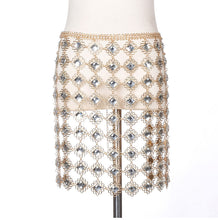 Shine Waist Chains Sequins Skirt