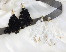 Lace Tassel Earrings Long Drop Earrings