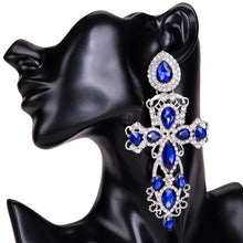 Baroque Rhinestones Dangle Earrings