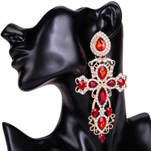 Baroque Rhinestones Dangle Earrings