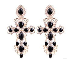 Baroque Rhinestones Dangle Earrings